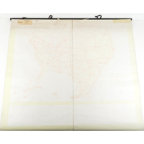 1319 - A Czech geographical school wall map of America, inscribed First Edition, Cartographic Publishing, P... 