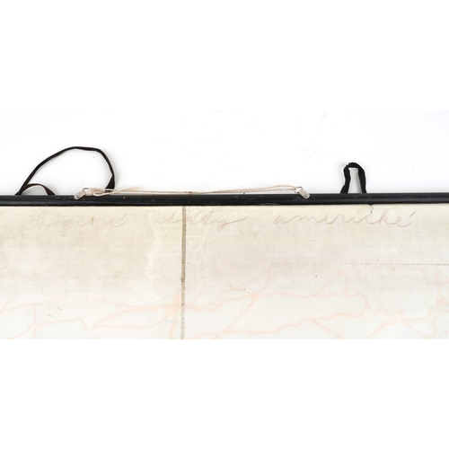 1319 - A Czech geographical school wall map of America, inscribed First Edition, Cartographic Publishing, P... 