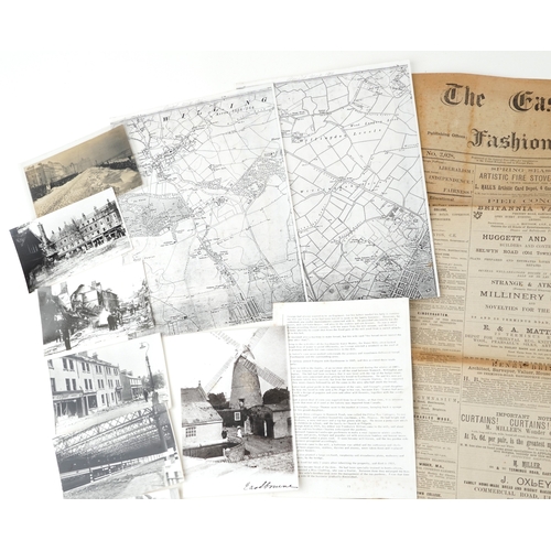 1332 - Eastbourne related ephemera including postcards and reprinted photographs of World War II damage to ... 