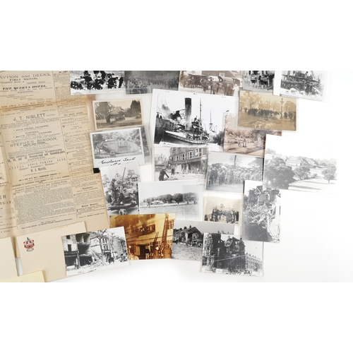 1332 - Eastbourne related ephemera including postcards and reprinted photographs of World War II damage to ... 