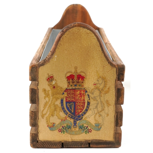 1642 - A pair of Harrods Knightsbridge wooden advertising crates, each 34.5cm wide.