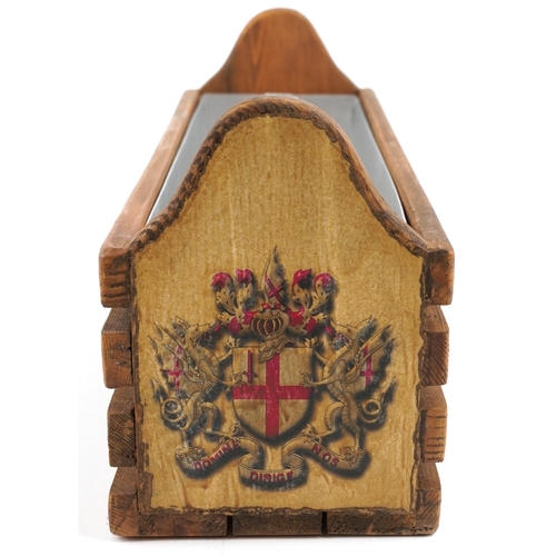 1642 - A pair of Harrods Knightsbridge wooden advertising crates, each 34.5cm wide.