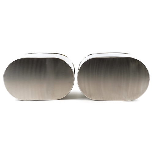 1012 - A pair of polished metal Champagne ice buckets with Napoleon Bonaparte and Lily Bollinger mottos, 26... 