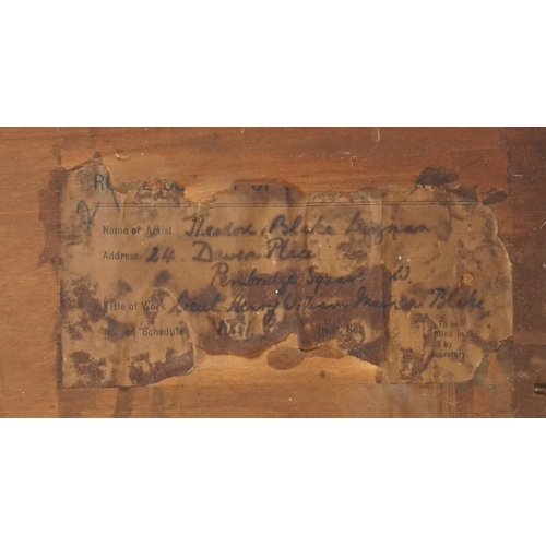 2567 - Portrait of children, English school oil on board, framed, 75cm x 50cm.