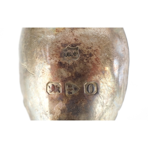 40 - D George Collins, a set of Victorian silver teaspoons and cutlery housed in a velvet and silk lined ... 