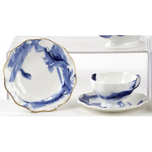 647 - A Royal Crown Derby fine bone china 'tea for two' set comprising teapot, cream jug, cups and saucers... 