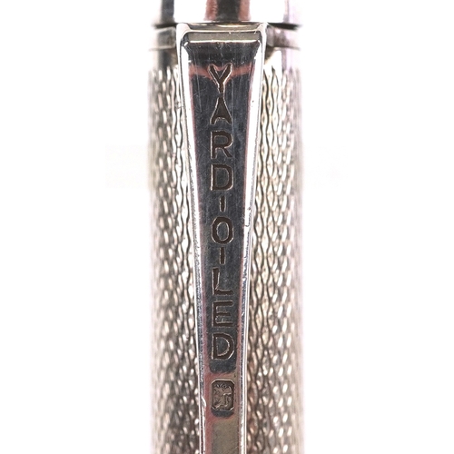 63 - Two silver Yard-O-Led silver propelling pencils, each 12.5cm in length.