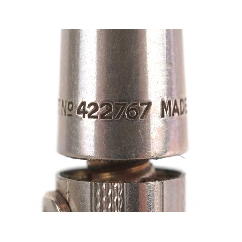 63 - Two silver Yard-O-Led silver propelling pencils, each 12.5cm in length.