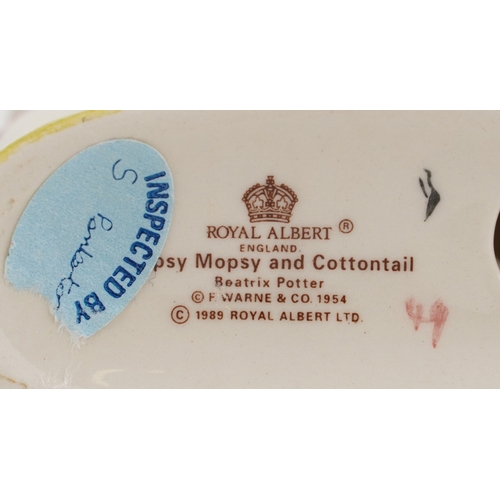 642 - Ten Royal Albert Beatrix Potter figures with boxes including Jemima Puddleduck, Mr. Alderman Ptolemy... 