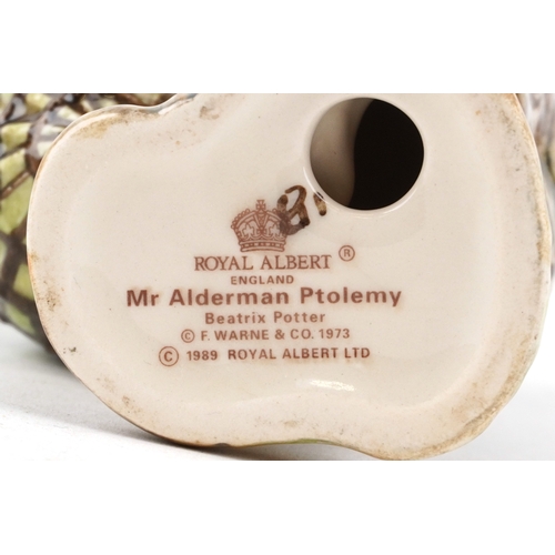 642 - Ten Royal Albert Beatrix Potter figures with boxes including Jemima Puddleduck, Mr. Alderman Ptolemy... 