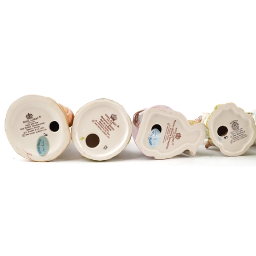 614 - Beatrix Potter collectables, mostly with boxes, including Wedgwood, Beswick and Royal Albert, the la... 