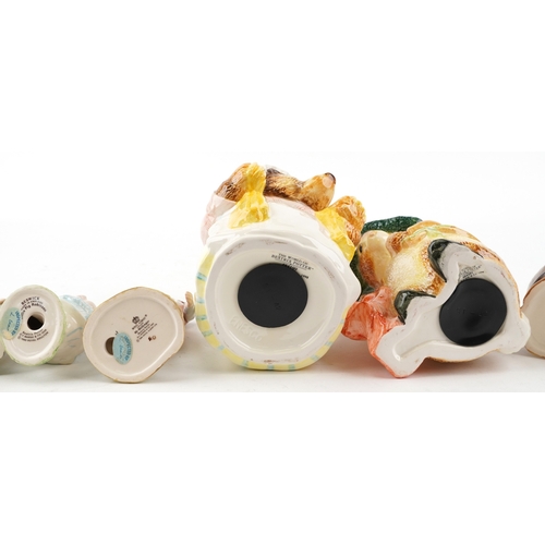 614 - Beatrix Potter collectables, mostly with boxes, including Wedgwood, Beswick and Royal Albert, the la... 