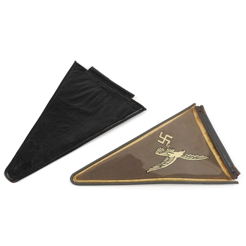  xxx when shooting back still rite way up xxx  A German military interest staff car pennant flag, 36c... 