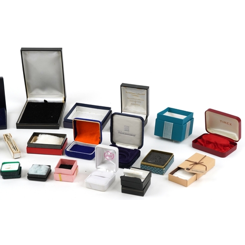 3484 - A collection of vintage and later jeweller's jewellery boxes.
