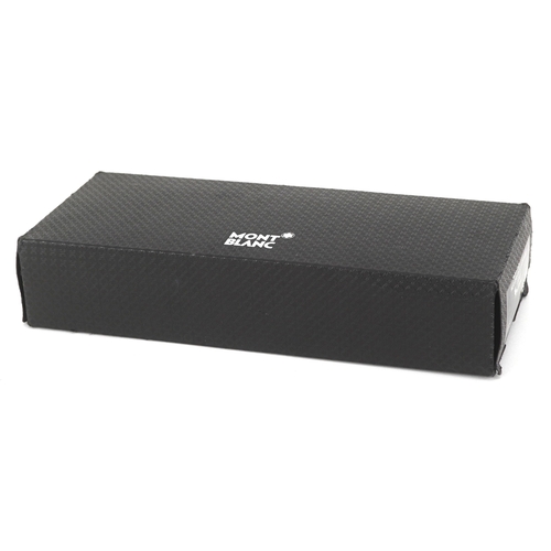 72 - Montblanc, a Montblanc Meisterstuck ballpoint pen with 925 silver and gold cap, with box and paperwo... 