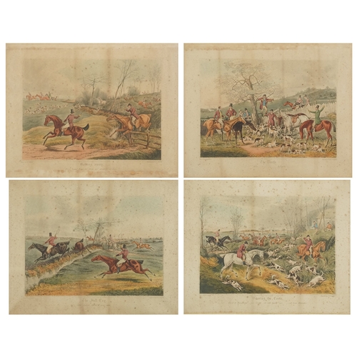 2431 - Henry Thomas Alken - The Death, Getting Away, Drawing the Cover and The Full Cry, a set of 19th cent... 