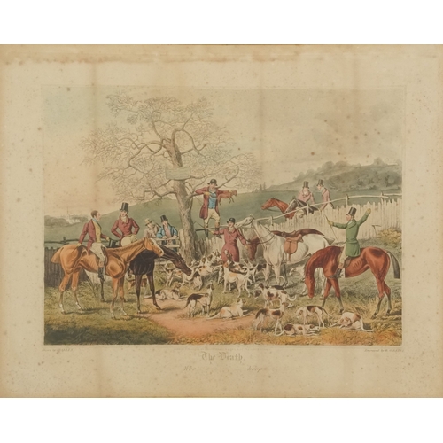 2431 - Henry Thomas Alken - The Death, Getting Away, Drawing the Cover and The Full Cry, a set of 19th cent... 