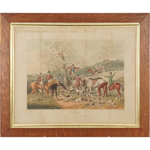 2431 - Henry Thomas Alken - The Death, Getting Away, Drawing the Cover and The Full Cry, a set of 19th cent... 