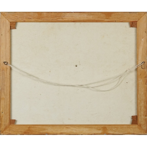 2352 - W. Kirey - Figures on a street, 20th century Impressionist school oil on canvas, signed, unframed, 5... 