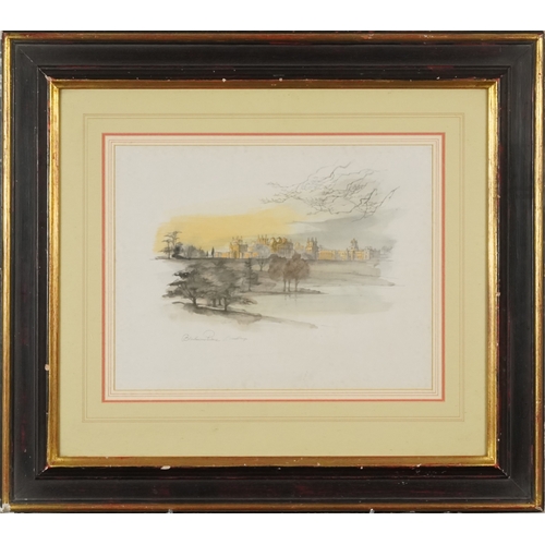 2351 - Blenheim Palace, 20th century colour print, unsigned, framed and glazed, 31cm x 40cm.