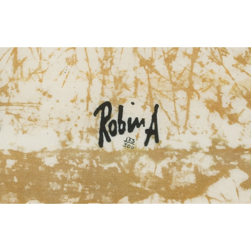 2256A - Robin A - Birds of Paradise, 20th century British school signed print on silk, edition 133/300, fram... 