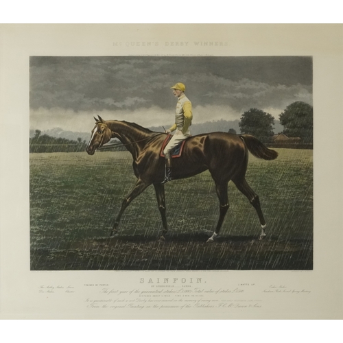 2256 - Harrington Bird - Look and See Queen's Derby Winners Stain; Sainfoin and Donovan, a pair of late 19t... 