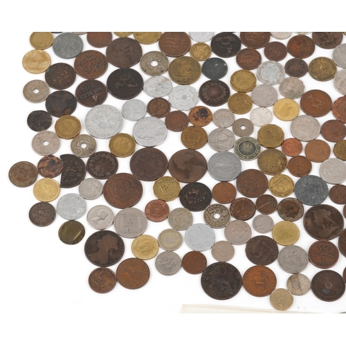 1142 - 19th century and later British and world coins including silver examples and two 1953 pennies, the s... 