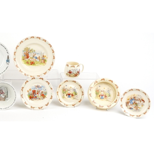 649 - Vintage and later nursery teaware including Royal Doulton Bunnykins, Coalport Paddington Bear and We... 