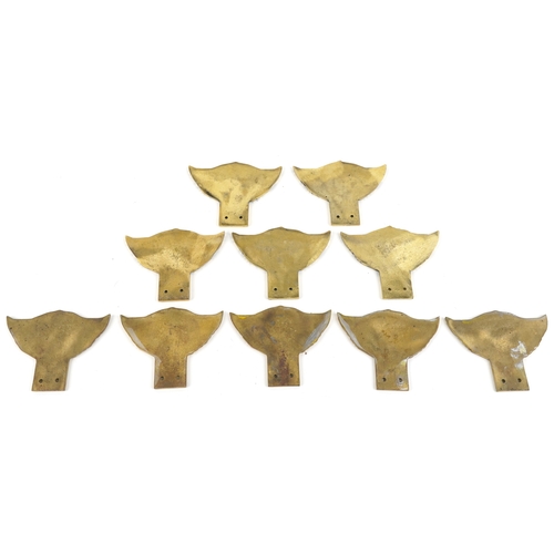 1364 - Ten Bexhill 100 car radiator badges comprising five x 1995 and five x 1997, 9.5cm high