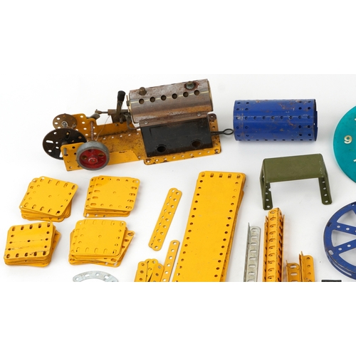 A small collection of vintage Meccano.
