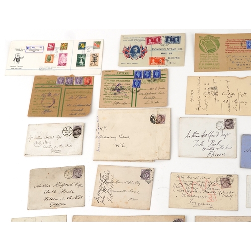 1250 - A large quantity of British imperf Penny Reds on cover including blue papered examples, many with se... 