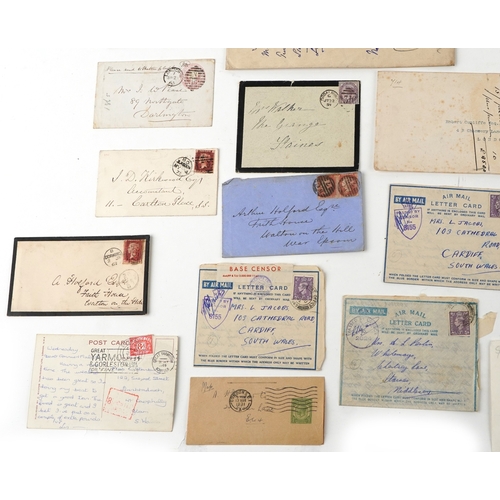 1250 - A large quantity of British imperf Penny Reds on cover including blue papered examples, many with se... 