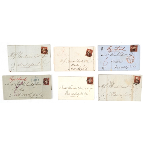 1250 - A large quantity of British imperf Penny Reds on cover including blue papered examples, many with se... 