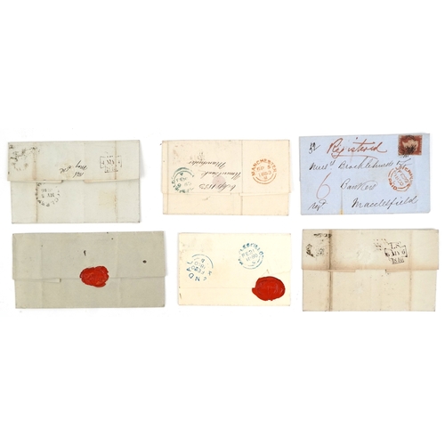 1250 - A large quantity of British imperf Penny Reds on cover including blue papered examples, many with se... 