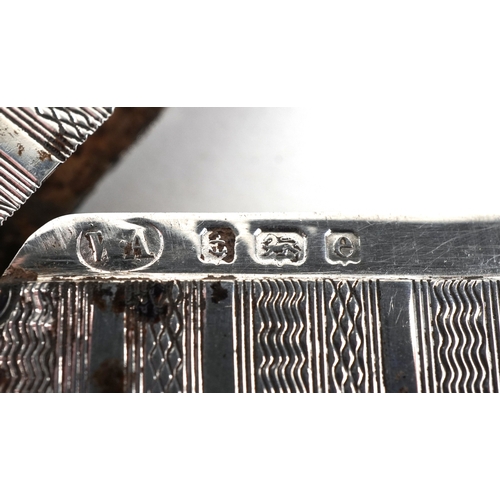 35 - William Adams Ltd., an Edwardian silver engine turned card case, Birmingham 1904, 9.7cm high, 61.5g.