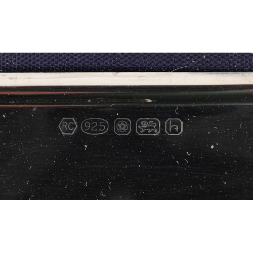 50 - Carrs, an Elizabeth II rectangular silver easel photo frame embossed with flowers, Sheffield 2007, 2... 