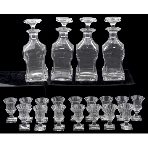 20 - An early 19th century rosewood and boxwood line inlaid table top decanter box, the hinged lid housin... 