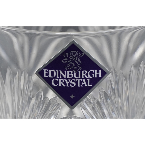 23 - A collection of Edinburgh Crystal glasses including Champagne flutes and tumblers, the largest 17cm ... 