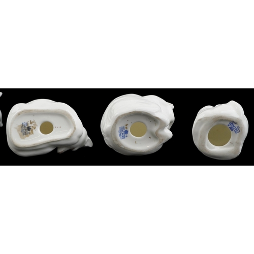 633 - A group of ten Coalport fine bone china figures of animals including tortoise, snail, frog and hedge... 