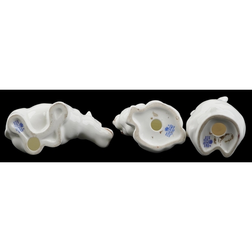 633 - A group of ten Coalport fine bone china figures of animals including tortoise, snail, frog and hedge... 