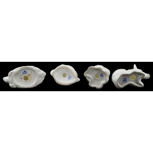 633 - A group of ten Coalport fine bone china figures of animals including tortoise, snail, frog and hedge... 