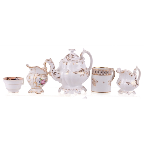 426 - A collection of 19th century porcelain and china including a Chamberlain tankard and a Crown Derby d... 