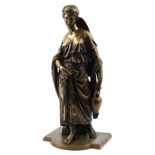 100 - After (Willem) Guillaume Geefs (1805-1883) - A gilt bronze sculpture of Rebecca going to the well, 4... 
