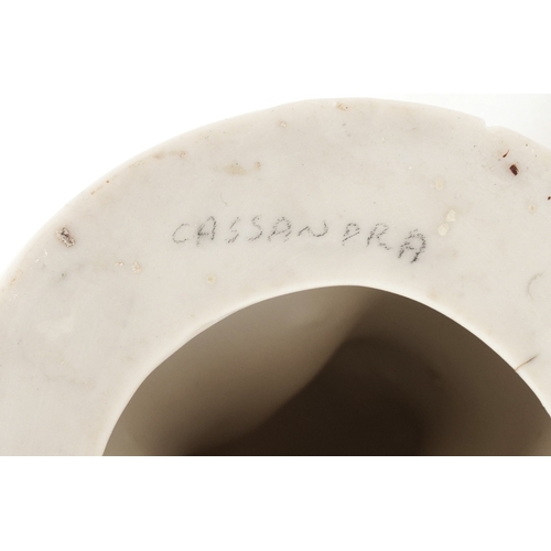 109 - A late 19th century Parian Ware figure of Cassandra, with gilt decoration, 38cm high.