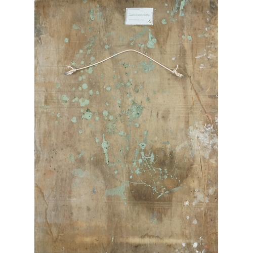 2279 - Clive Fredriksson - Drink Coca Cola, Modern British school oil on upcycled board, unframed, 84cm x 6... 