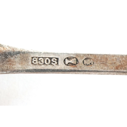 3694 - Antique and later silver spoons, some with pierced floral decoration, the largest 18cm in length, to... 