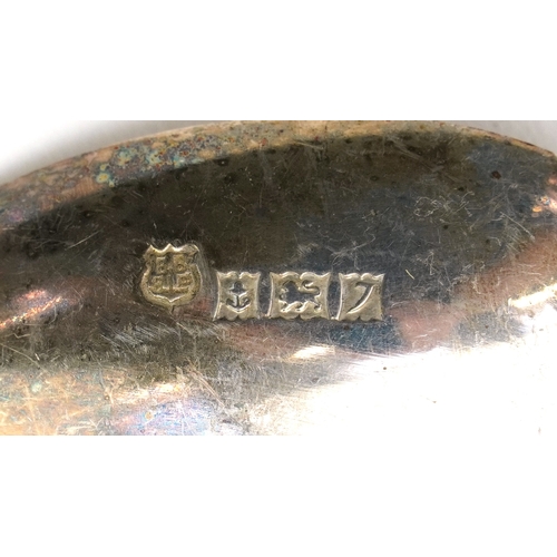 3712 - Victorian and later silver and enamel spoons, the largest 13cm in length, total 78.4g.