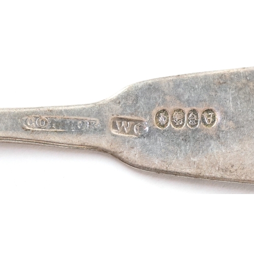 3697 - George IV and later silver teaspoons, mostly by William Cummins, the largest 15cm in length, total 1... 