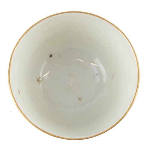 198 - A Chinese Canton porcelain footed finger bowl finely hand painted with children playing and horses, ... 