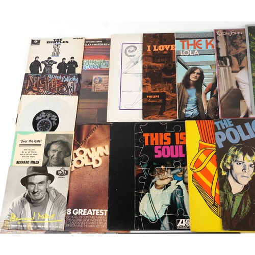 2620 - A collection of vinyl LP records including Barbra Streisand Guilty, The Police Outlandos d'Amour, Cr... 